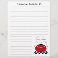 Red Cooking Pot From The Kitchen Of... Letterhead