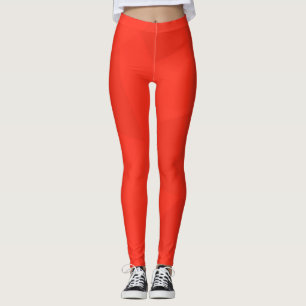 Red, cool, trendy, modern, simple geometric art leggings