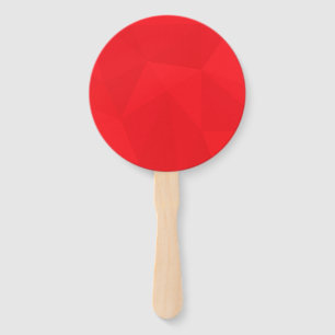 Red, cool, unique, trendy, urban geometric design hand fan