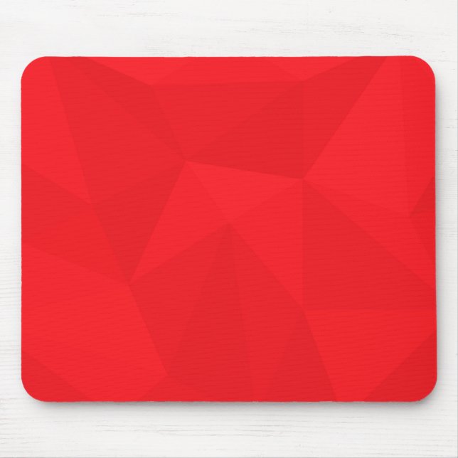 Red, cool, unique, trendy, urban geometric design mouse pad (Front)