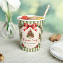Red Coquette Bow Script Christmas Tree Party