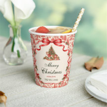 Red Coquette Bow Script Christmas Tree Party