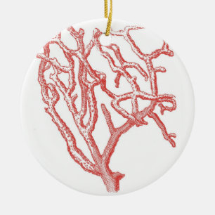 Red Coral Ceramic Tree Decoration