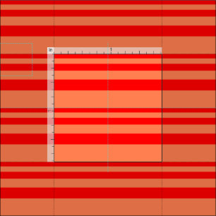 Red & Coral Lined Pattern Fabric