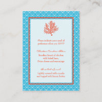 Red Coral Menu Selection Card