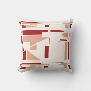 Red Coral Off-white MCM Southwest Look Abstract Cushion