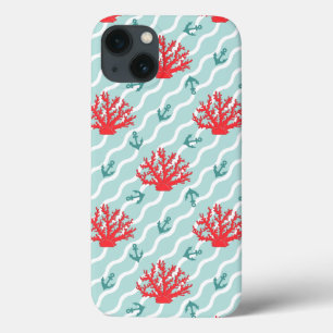 Red Coral Pattern 1 iPhone 13 Case