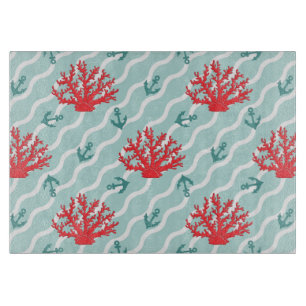 Red Coral Pattern 1 Cutting Board