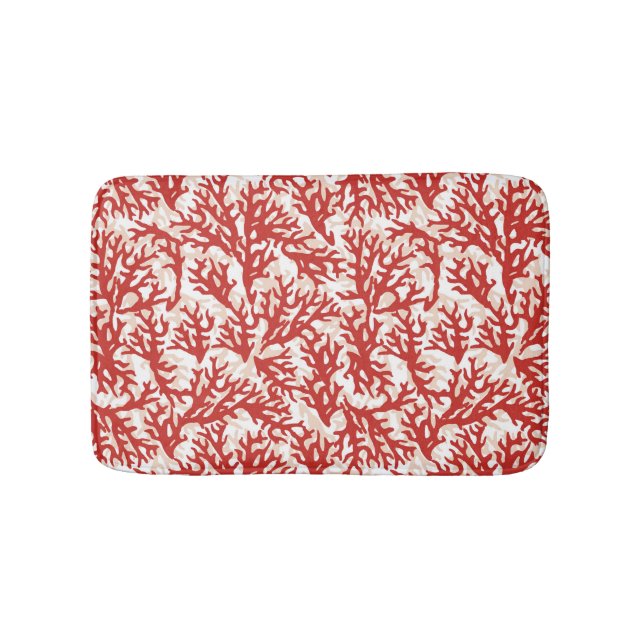 Red Coral Pattern 2 Bath Mat (Front)