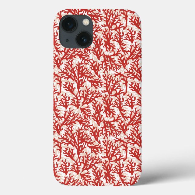 Red Coral Pattern 2 Case-Mate iPhone Case (Back)