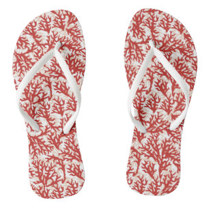 Red Coral Pattern 2 Jandals