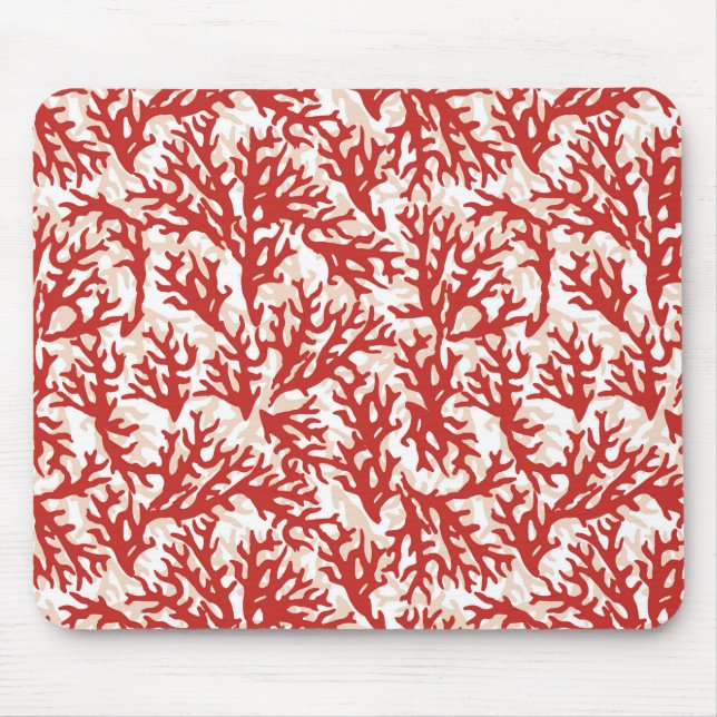 Red Coral Pattern 2 Mouse Pad (Front)