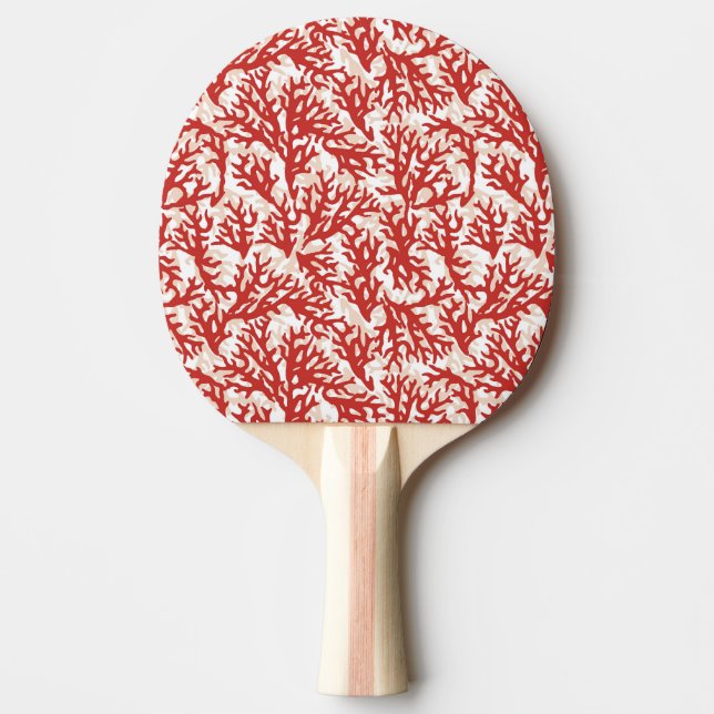 Red Coral Pattern 2 Ping Pong Paddle (Front)