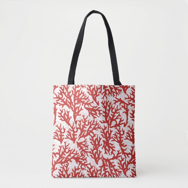 Red Coral Pattern 2 Tote Bag (Front)