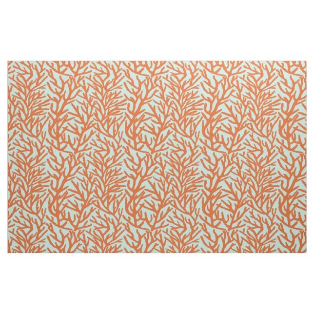 Red Coral Sea Green Ocean Fabric (Fat Quarter)