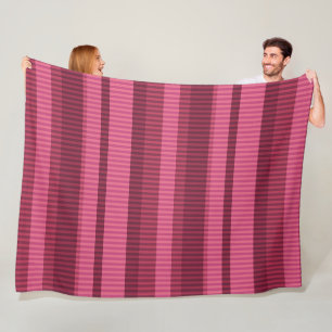 Red coral shades striped vertical pattern Fleece Blanket