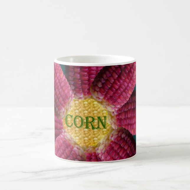 Red Corn Pattern Coffee Mug (Center)