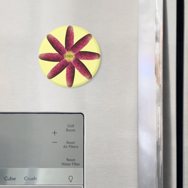 Red Corn Pattern Magnet (In Situ (Fridge))