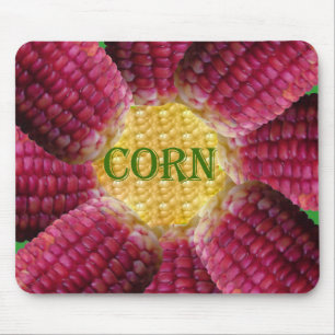Red Corn Pattern Mouse Pad