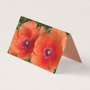 Red cornflower business card