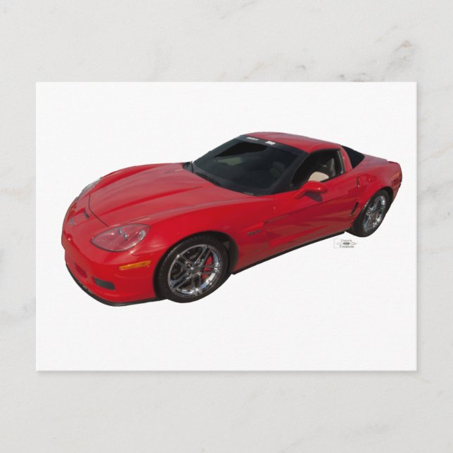 Red Corvette Postcard (Front)
