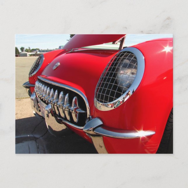 Red Corvette ~ postcard (Front)