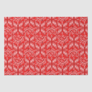 Red Country Paisley pattern tissue paper