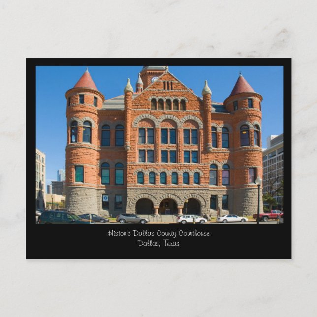 Red Courthouse Downtown Dallas Texas Postcard (Front)
