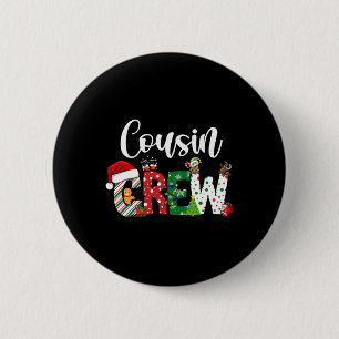 Red Cousin Crew Christmas Retro 6 Cm Round Badge