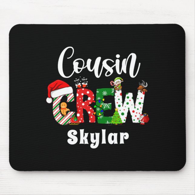Red Cousin Crew Christmas Retro  Mouse Pad (Front)