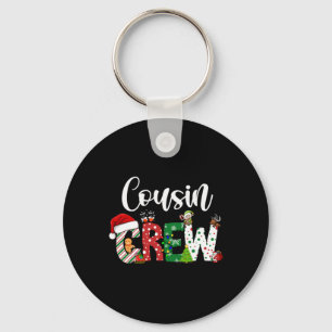 Red Cousin Crew Christmas Retro T Shirt Key Ring
