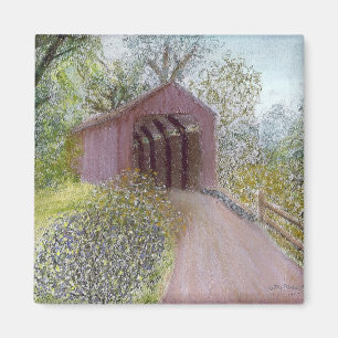 Red Covered Bridge Magnet