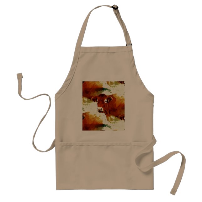 Red Cow Painting Standard Apron (Front)