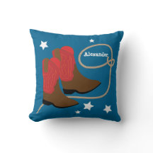 Red Cowboy Boots & Rope, Personalised