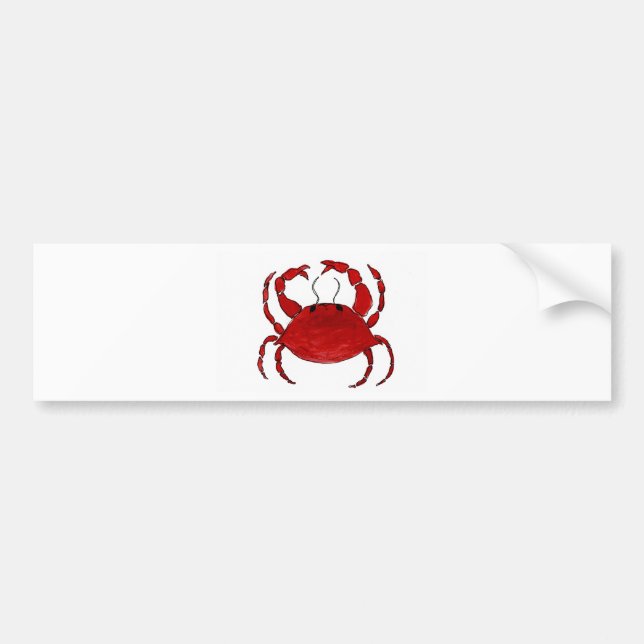 Red Crab Bumper Sticker (Front)