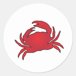 Red Crab Classic Round Sticker