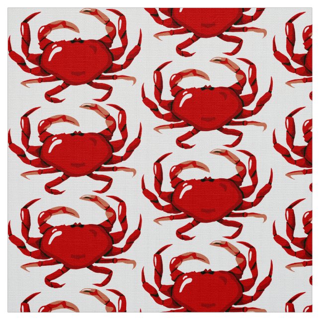 Red Crab Fabric (Swatch)