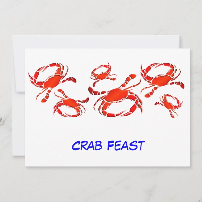 Red Crab Feast Invitation (Front)