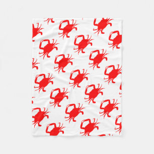 Red Crab Fleece Blanket