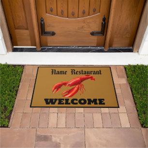 Red Crab Lobster restaurant Welcome Shop Personali Doormat