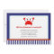 Red Crab Nautical Birthday Invitations