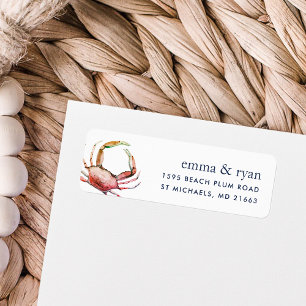 Red Crab Nautical Return Address