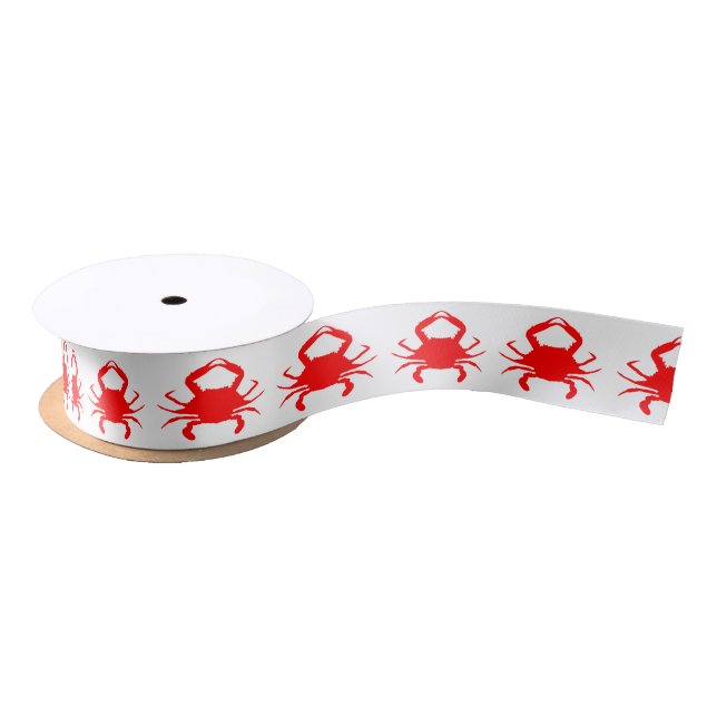 Red Crab Satin Ribbon (Spool)