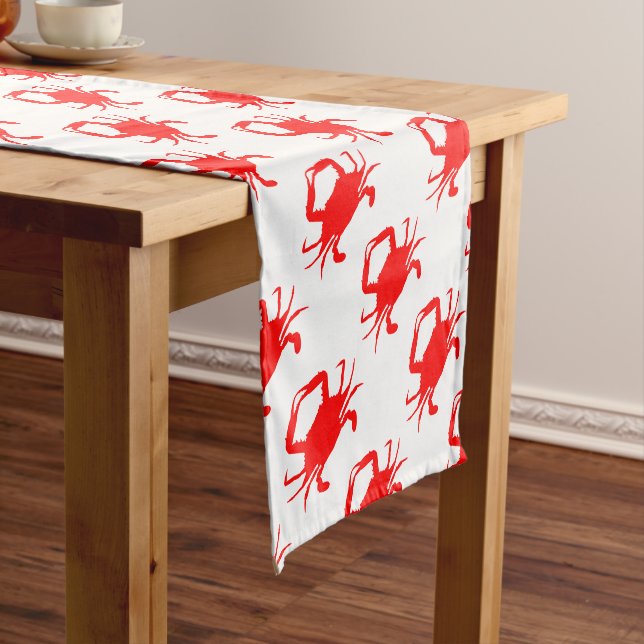 Red Crab Short Table Runner (In Situ)