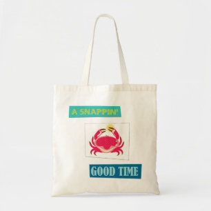 Red crab snappin good time reusable bag