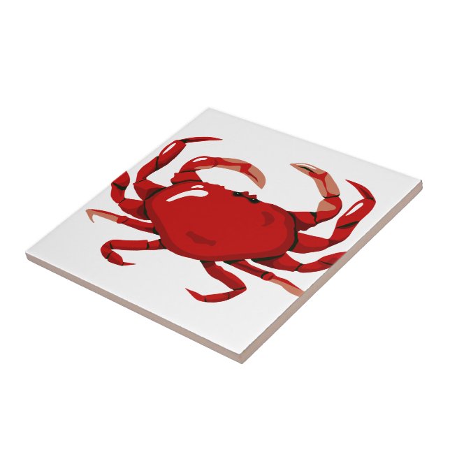 Red Crab Tile Trivet (Side)