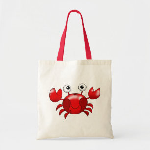 Red crab tote bag