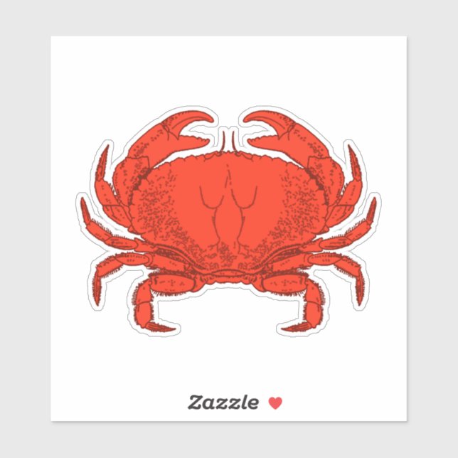 Red Crab Vinyl Decal (Sheet)