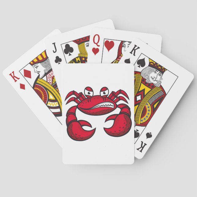 Red Crabby Crab Playing Cards (Back)