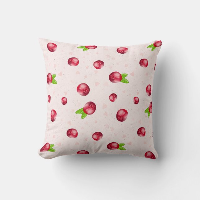 Red cranberries fruit with heart cushion (Front)